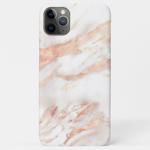 Elegant Copper Chic Girly Rose Gold Marble iPhone 11 Pro Max Case