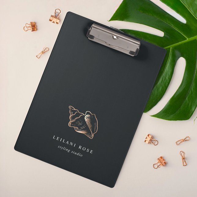 Elegant Copper Conch Shell Personalized Clipboard (Creator Uploaded)