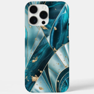 Elegant Copper Feminine Opulent Teal Gold iPhone 16 Pro Max Case