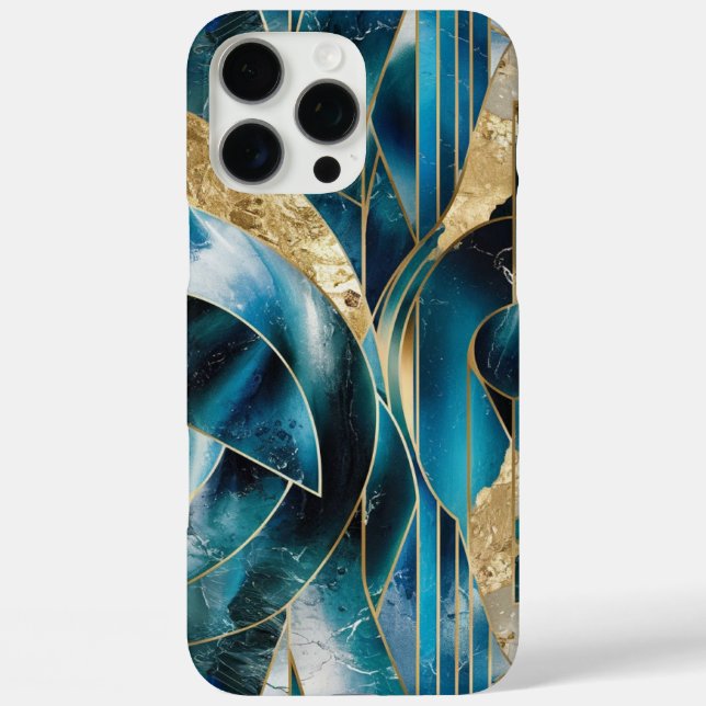 Elegant Copper | Feminine Opulent Teal Gold Case-Mate iPhone Case (Back)