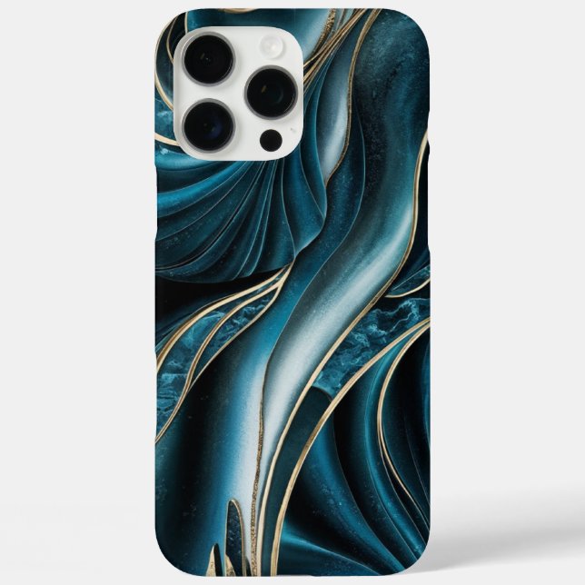 Elegant Copper | Feminine Opulent Teal Gold Case-Mate iPhone Case (Back)