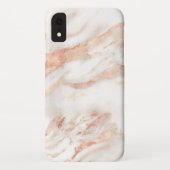 Elegant Copper | Girly Rose Gold Marble Case-Mate iPhone Case (Back)