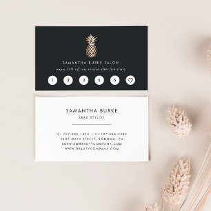 Elegant Copper Pineapple Loyalty Cards