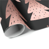 Baby Shower Glitter Girl Black Pink Rose Gold Feet Wrapping Paper