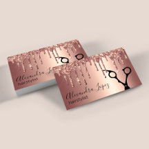 Elegant copper rose gold glitter drips hairstylist