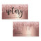 Elegant copper rose gold glitter drips notary