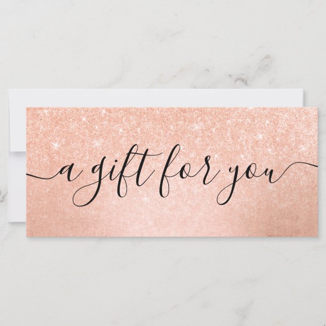 Elegant copper rose gold glitter makeup artist (Front)