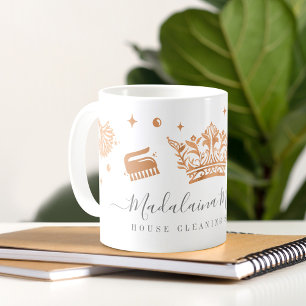 Elegant Copper Royal Floral & Foliage Cleaning Coffee Mug