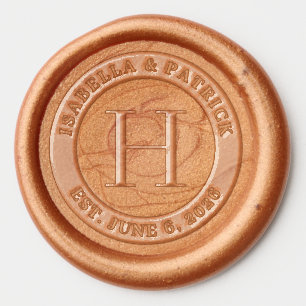 Elegant Copper Typographic Seal Wax Seal Sticker