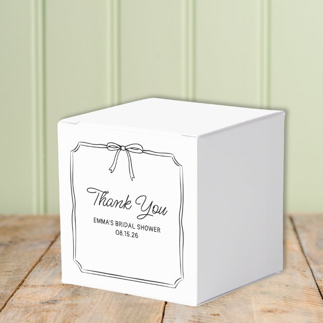 Elegant Coquette Chic Bow Bridal Shower Thank You  Favor Boxes (Creator Uploaded)