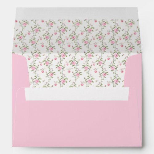 Elegant Coquette  Pink Bow Floral Baby Shower Envelope
