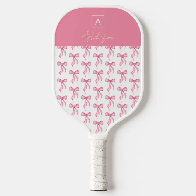 Coquette Blue Rose & Bow Double-Sided Pickleball Paddle