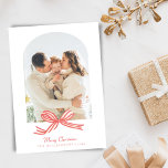 Elegant Coquette Red Bow Arch Two Photo Christmas  Holiday Card<br><div class="desc">Spread holiday cheer with this Custom Red Bow Christmas Photo Card, featuring a charming red ribbon bow and space for your personalized family photo on both the front and back. This elegant holiday card is perfect for sharing your warmest wishes and showcasing your favorite memories of the year. Ideal for...</div>