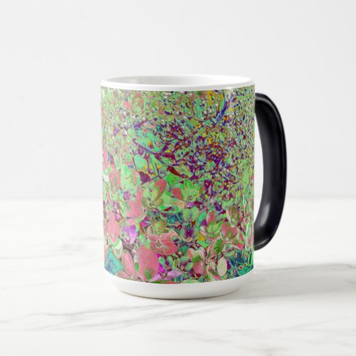 Elegant Coral and Chartreuse Limelight Hydrangea Magic Mug