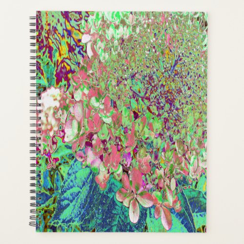 Elegant Coral and Chartreuse Limelight Hydrangea Planner