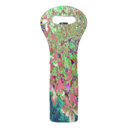 Elegant Coral and Chartreuse Limelight Hydrangea Wine Bag
