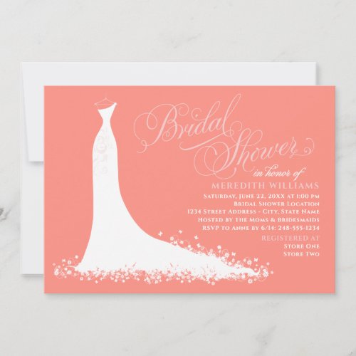 Bridal Shower Invitation | Elegant Wedding Gown