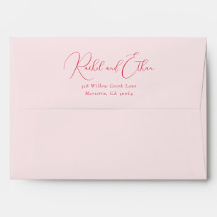 Elegant Coral Calligraphy Envelope