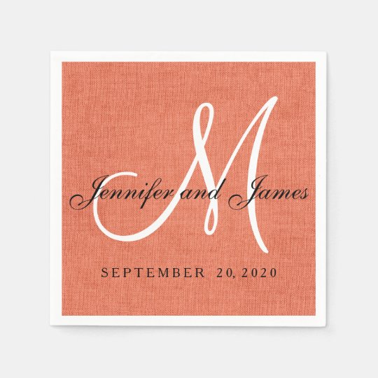 Elegant C Linen Monogram Wedding Paper Napkins Zazzle Elegant C Linen Monogram Wedding Paper Napkins