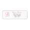 Elegant Coral Monogram Wedding Address Label