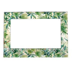 Elegant Coral Pagoda Sage Botanical Magnetic Frame