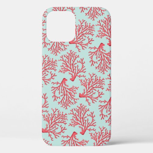 Elegant Coral Pattern iPhone 12 Pro Case