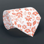 Elegant Coral Peach Tropical Flowers Neck Tie<br><div class="desc">Elegant Coral Peach Tropical Flowers Neck Tie. Easy to customize the background color for a truly unique look! Created by Zazzle pro designer BK Thompson exclusively for Cedar and String; please contact us if you need assistance with the design.</div>