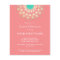 Elegant Coral Pink and Gold Circle Motif
