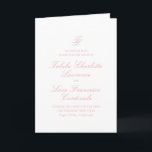 Elegant Coral Pink Traditional Wedding Program<br><div class="desc">Classic style wedding programs featuring a simple and timeless design with elegant script and traditional serif fonts.</div>