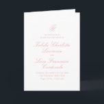 Elegant Coral Pink Traditional Wedding Program<br><div class="desc">Classic style wedding programs featuring a simple and timeless design with elegant script and traditional serif fonts.</div>