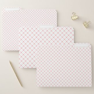 Elegant Coral Pink Trellis Pattern File Folder