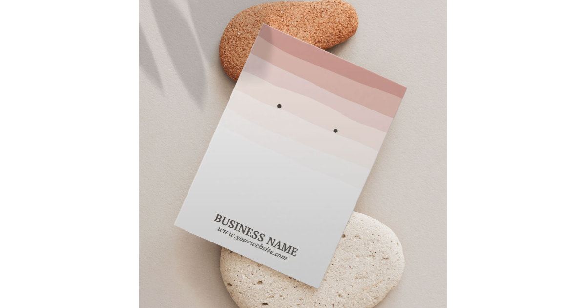 Blush Pink Arch Business Earring Display Card