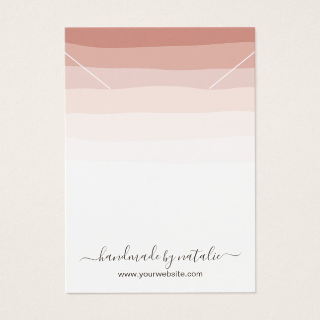 Elegant Coral Shades Necklace Display Holder (Front)