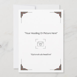 Elegant Corner Ornament Custom Card