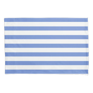 Elegant Cornflower Blue Stripes Pillow Case