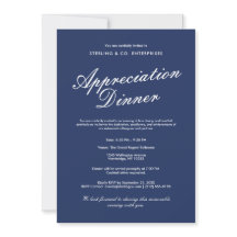 Elegant Corporate Appreciation Dinner Invitation 
