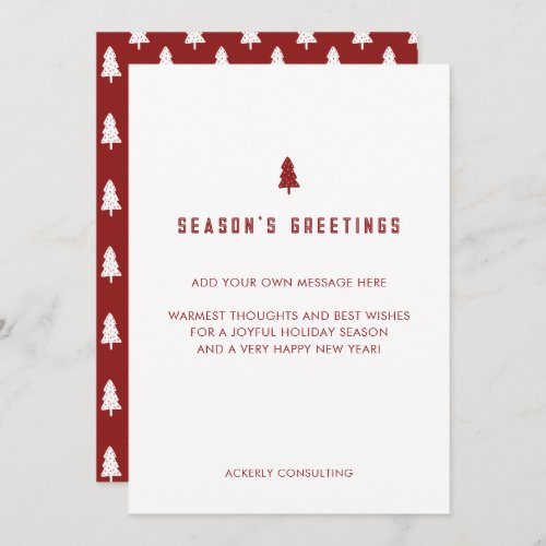 Elegant Corporate Business Christmas New Year Holiday Card