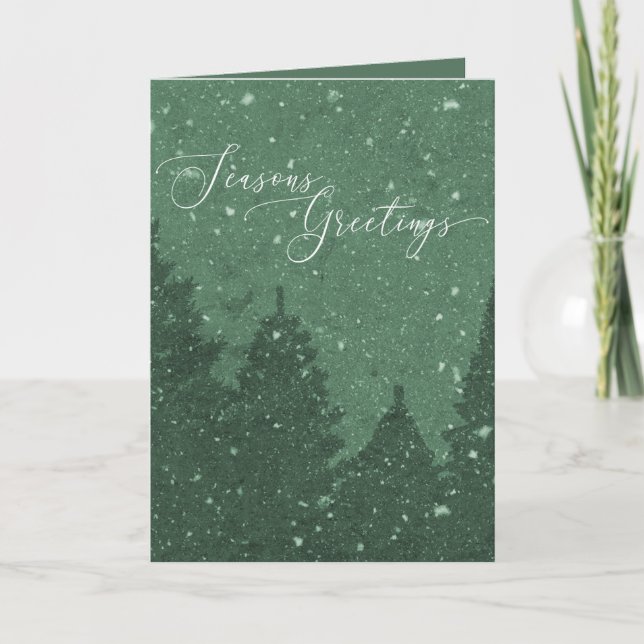 Elegant Corporate Business Holiday Light Green (Front)
