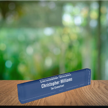 Elegant Corporate Business Office Executive Title Desk Name Plate by iCoolCreate at Zazzle