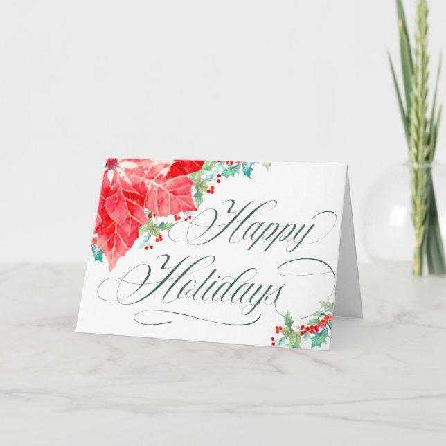 Elegant Corporate Christmas Holiday Card (Front)