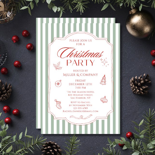 Elegant Corporate Christmas Party Company Holiday Invitation (Creator Uploaded)