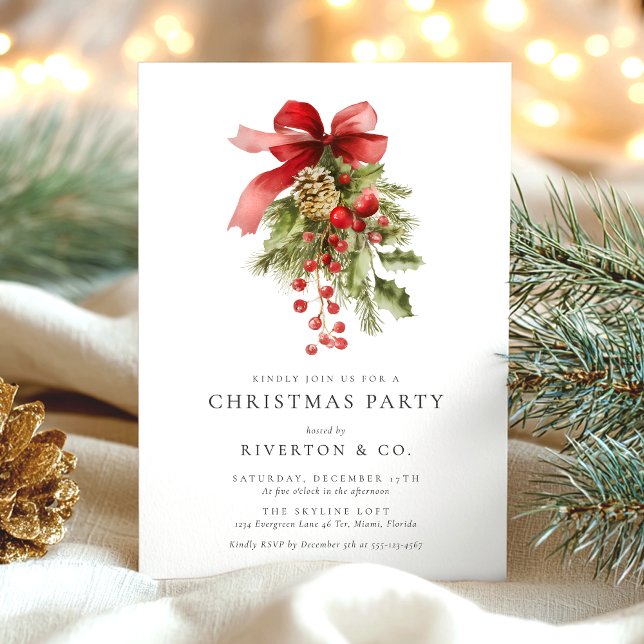 Elegant Corporate Christmas Party Invitation (Creator Uploaded)