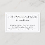 [ Thumbnail: Elegant Corporate Director Business Card ]
