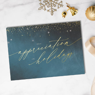 Elegant corporate Foil Holiday Card
