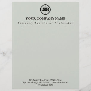 Elegant Corporate Gray Professional Company Logo Letterhead
