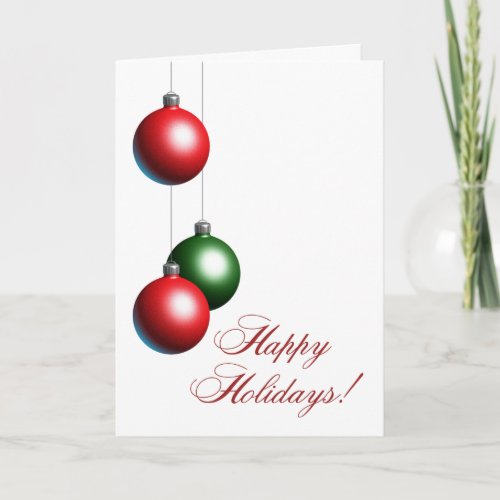 Elegant Corporate Holiday Card with Ornaments