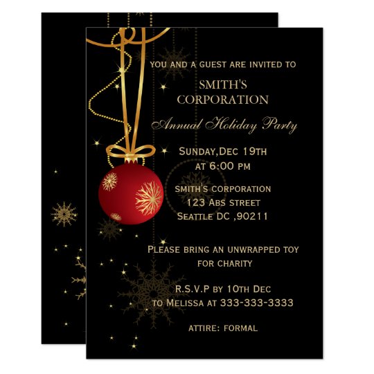 Holiday Company Party Invitation 1