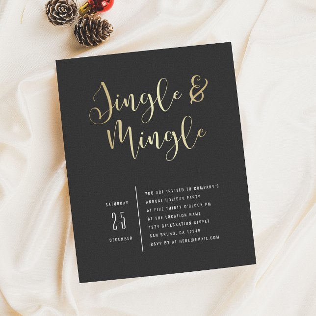 Elegant Corporate Jingle & Mingle Party Invitation (Creator Uploaded)