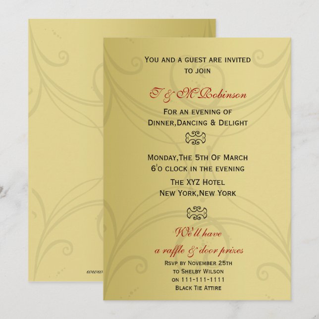 Elegant Corporate party Invitation (Front/Back)