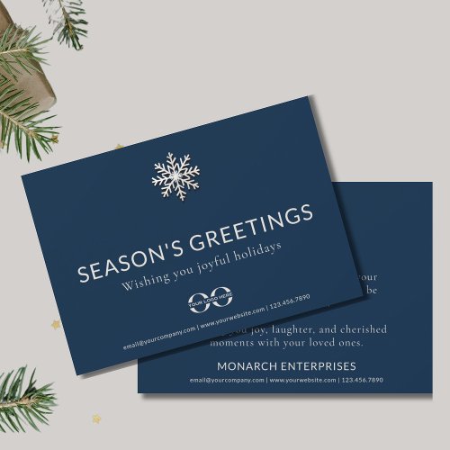 Elegant Corporate Seasons Greetings Card